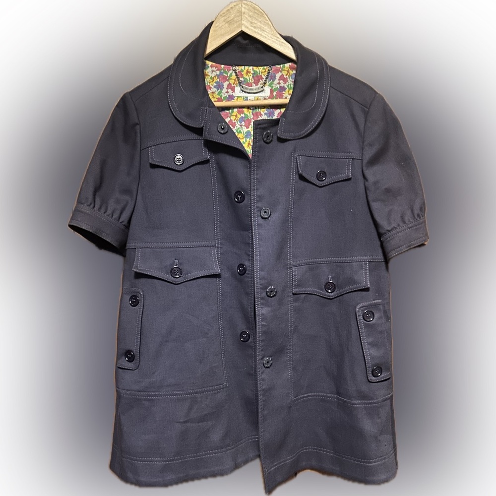 See By Chloe Dark Blue Short-Sleeve Jacket